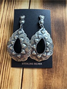 Gabriela Yazzie Sterling Teardrop Earrings